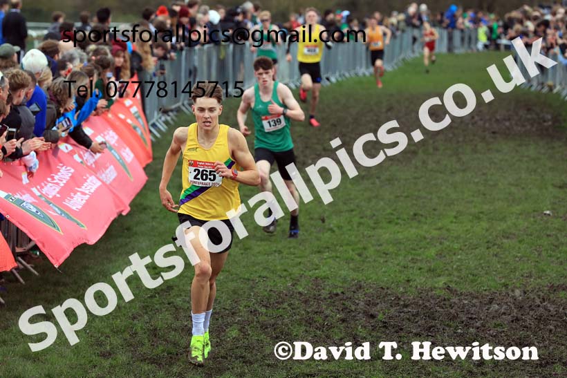 Senior Boys 2024 English Schools Cross Country Champs., Pontefract, March 16th.  Photo: David T. Hewitson/Sports for All Pics